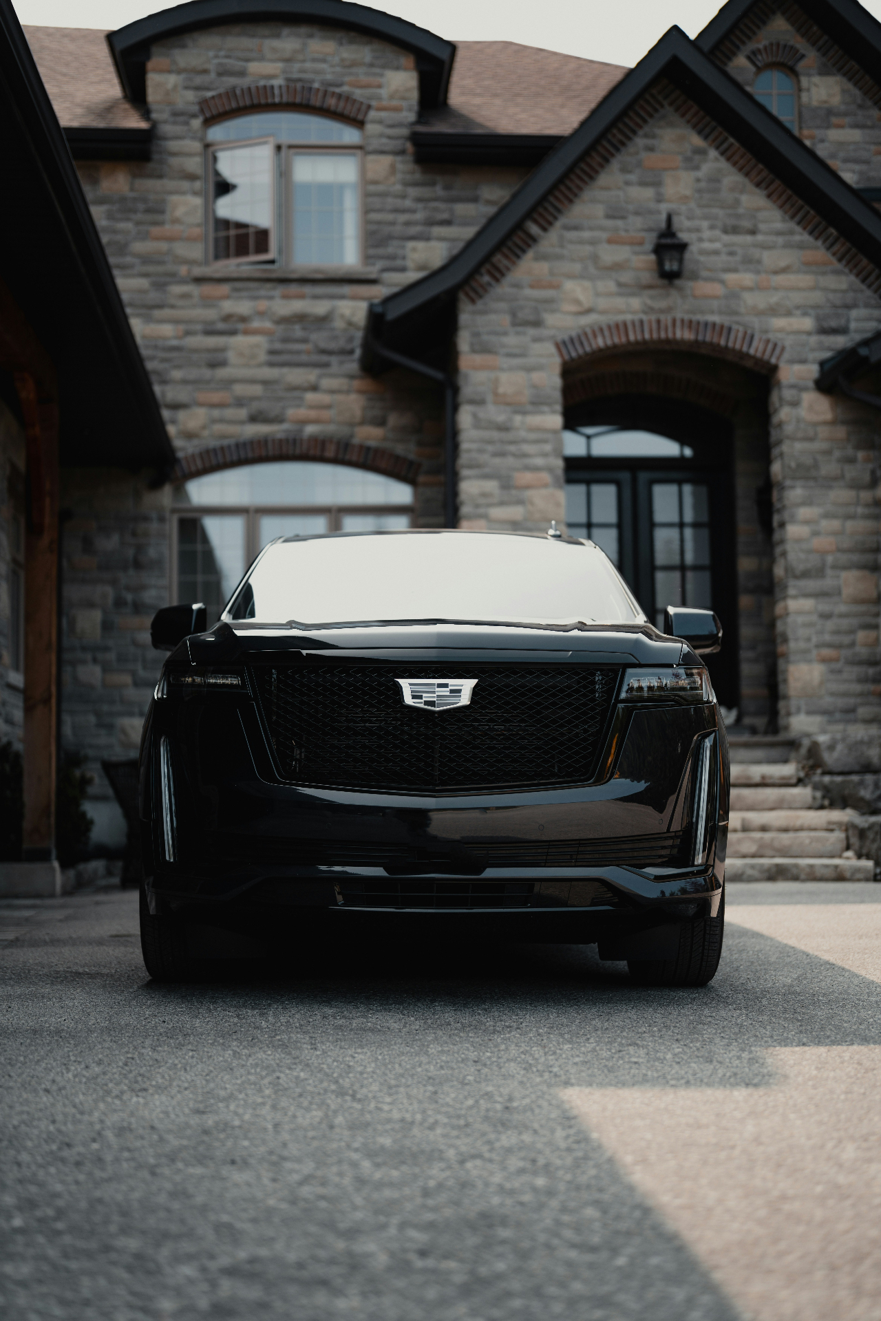 Black Cadillac Escalade at a Southeast Idaho residence