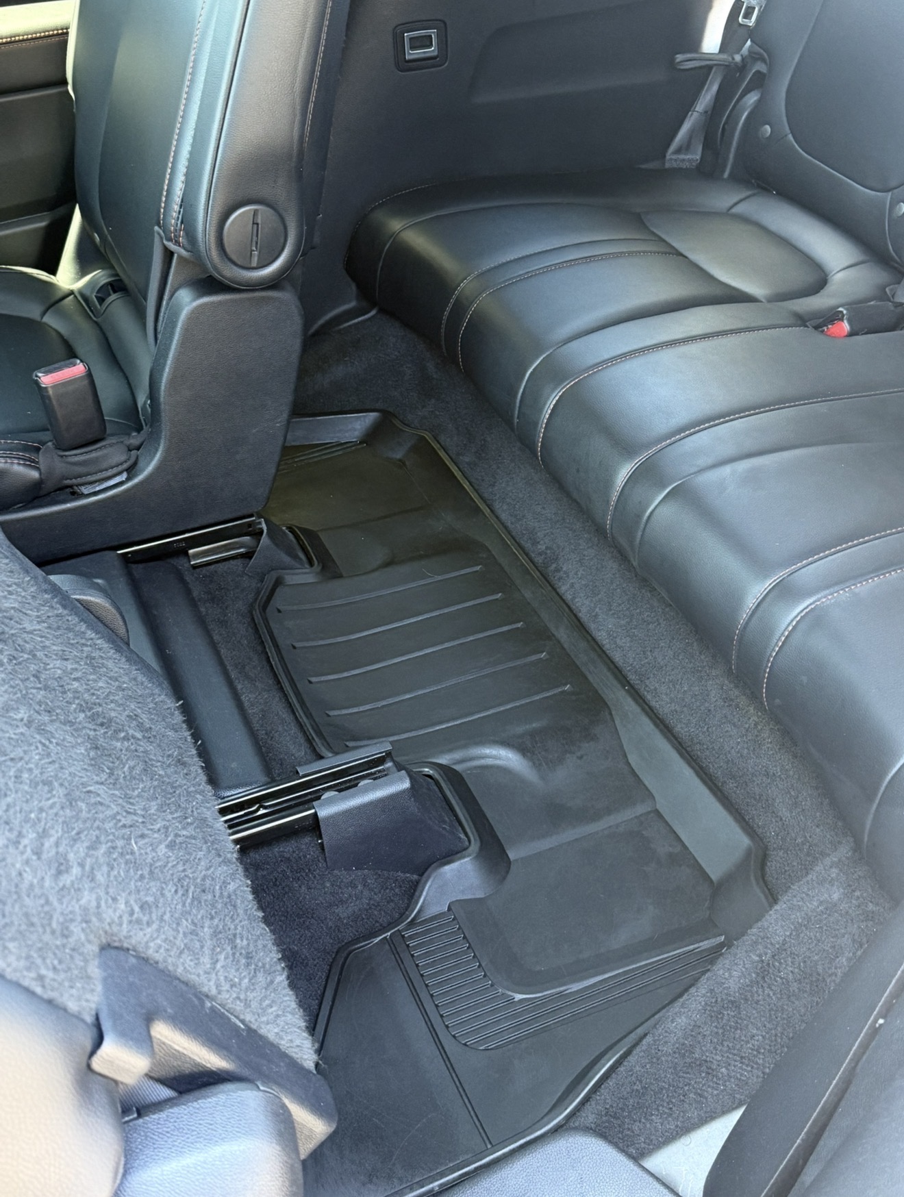 After interior detailing: spotless SUV rear seats cleaned by PRO DTLR