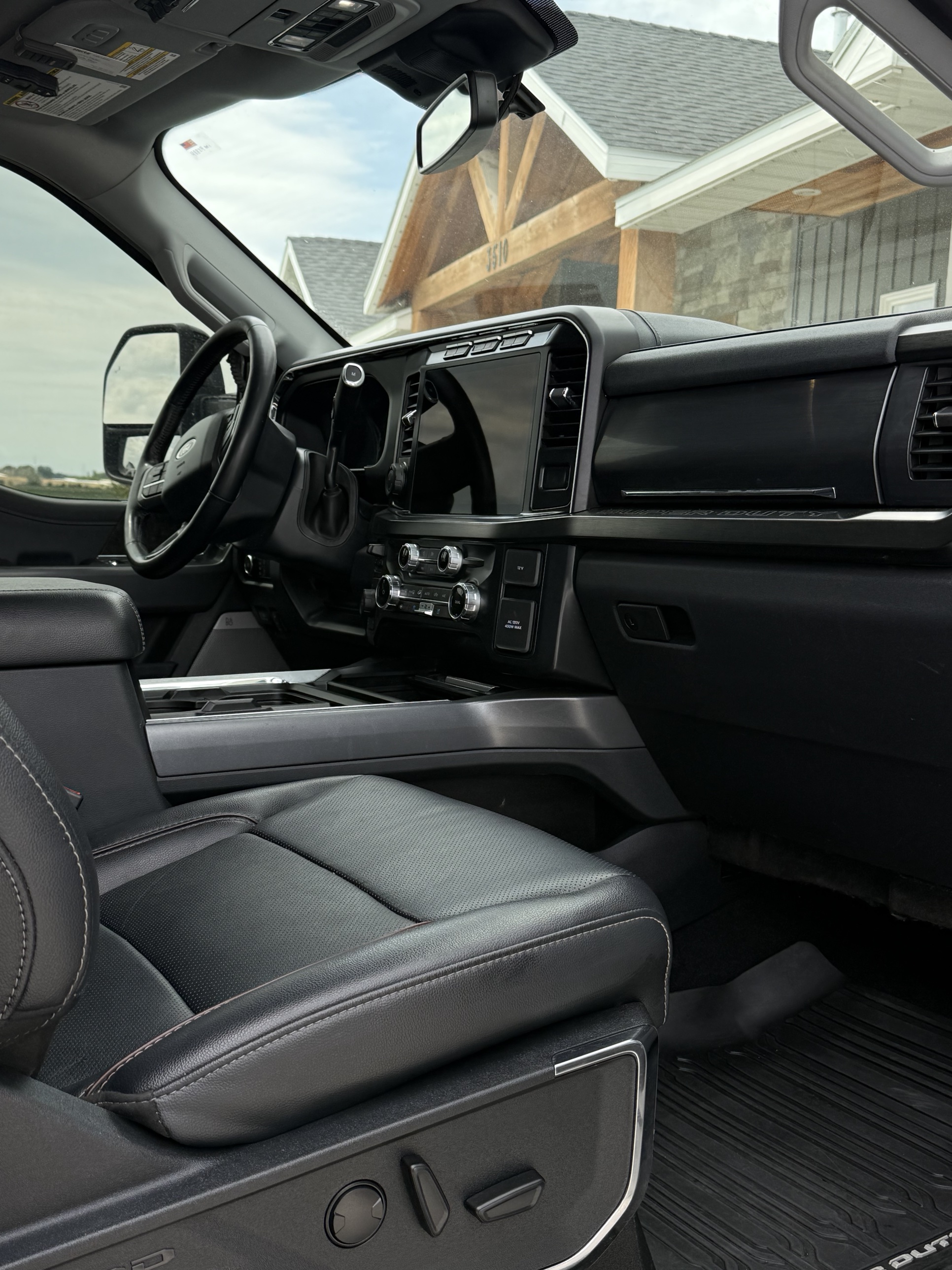 Ford Super Duty dashboard and interior after a mobile detail